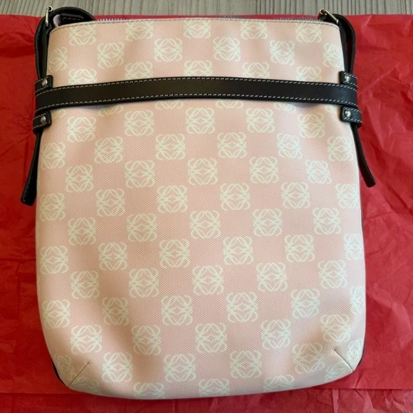 Loewe Pink and White Crossbody Bag